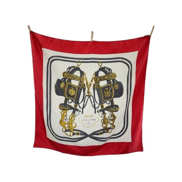 Pre Loved Hermes Silk Canvas Scarf with Multicolor Design - Picture 2 of 5